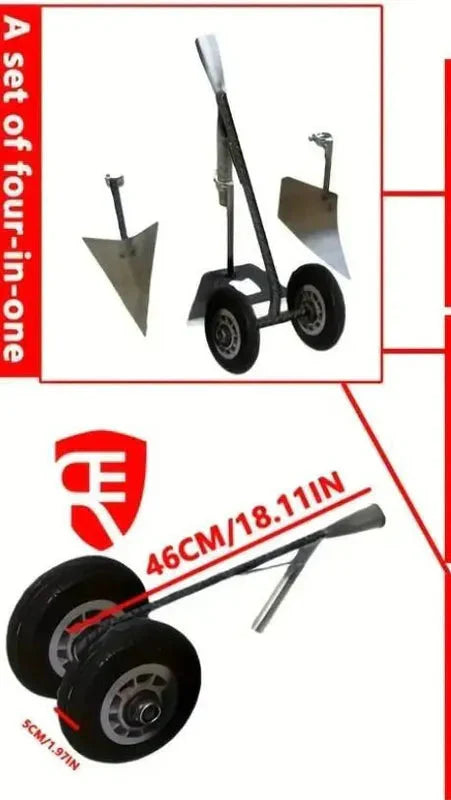 Garden Tool Supporter with Double Wheels